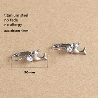 titanium 316l stainless steel dolphins animals drop earrings for men women no fade allergy free