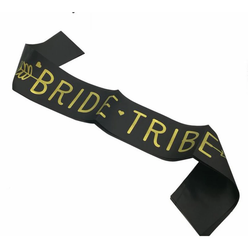 Набор лент для девичника надпись Bride Tribe украшение свадебной вечеринки