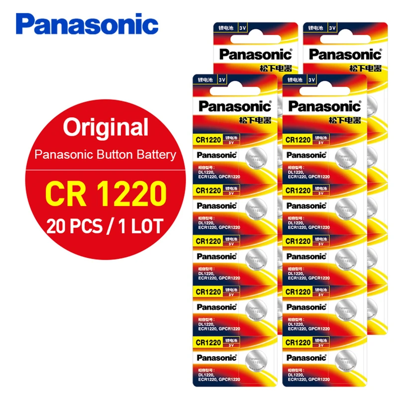 20x Panasonic CR1220 кнопочные батарейки автомобильный пульт дистанционного управления