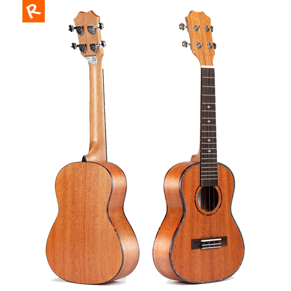 23 дюймов концертная Гавайская гитара Мини 4 струны глянцевая отделка Твердые