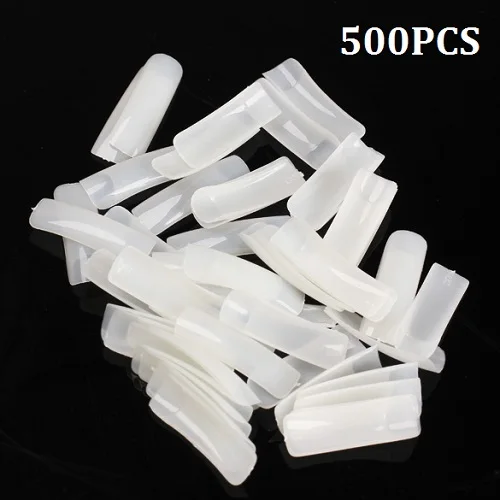 500pcs 20-500 шт пластиковые прозрачные накладные кончики для ногтей со шкалой для маникюра Инструменты для демонстрации для маникюра УФ-гель накладные кончики для нейл-арта - Цвет: 500pcs