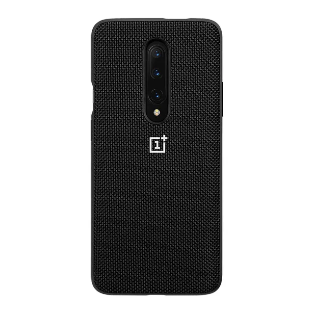 Bumper Nylon Oneplus 7 Pro Чехол Официальный сток песчаник бампер нейлон черный силиконовый красный защитный чехол - Цвет: Bumper Nylon