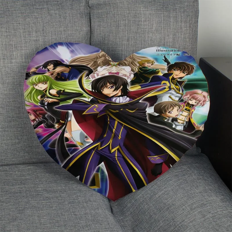 Изготовленный На Заказ Code Geass Lelouch of the Rebellion сердце Наволочка на молнии наволочка