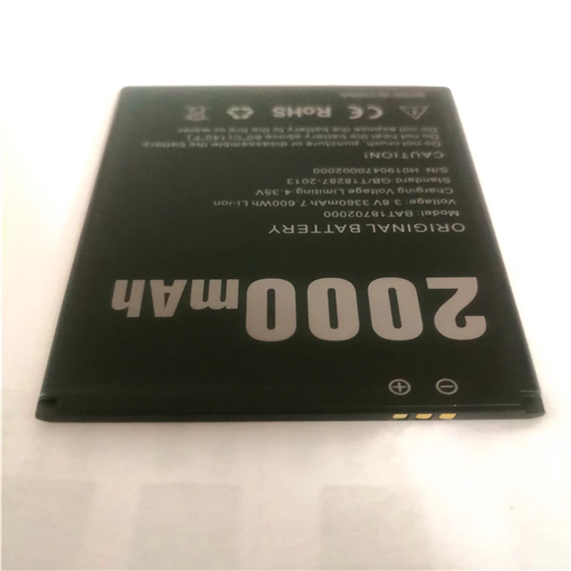 Новый Doogee X50 аккумулятор 2000mAh полимерный литий-ионный 3 8 V для телефона BAT18702000 с