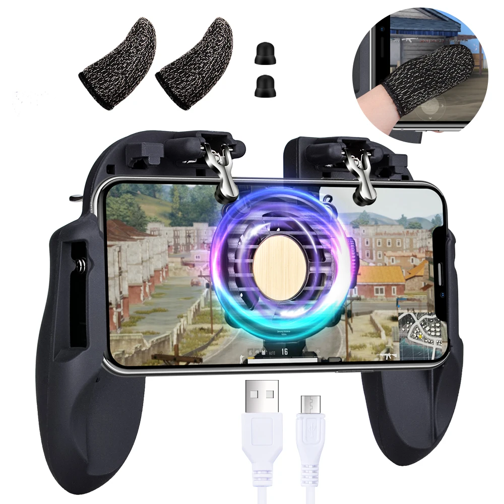 Контроллер PUBG геймпад с 2 шт. игровой Пальчиковый перезаряжаемый мобильный