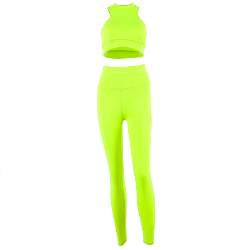 

Sexy Yoga Set Women Fitness Running Tank Top + Pants Breathable Gym Workout Clothes Compressed Yoga Leggings Sport Suit