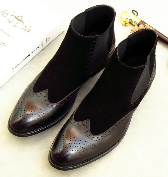 

autumn winter new fashion men leather shoes male flat carved business casual dress shoes male round toes leather martin boots
