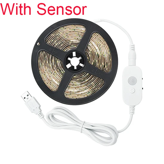5M with Sensor USB беспроводной PIR датчик движения светодиодный водонепроницаемый 1 м 2 м 3 м 4 м 5 м водонепроницаемый светодиодный ночник для шкафа горячая распродажа - Цвет: 5M with Sensor