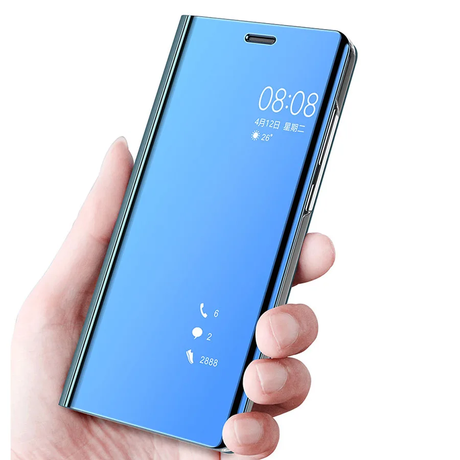 Mirror View For Xiaomi 6a Redmi K20 8T Note 8 7 6 Pro 5 Plus Case Leather Flip Cover Xiomi A3 Mi 9 9T A2 lite 4x |