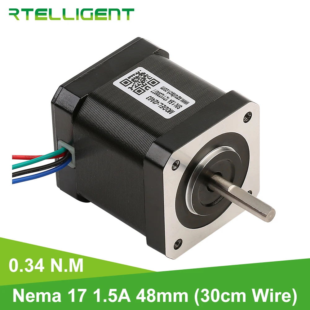 rtelligent nema 17 034nm 48.1oz.in  de 48 mm 15a para motor de impressora 3d Motor de passo