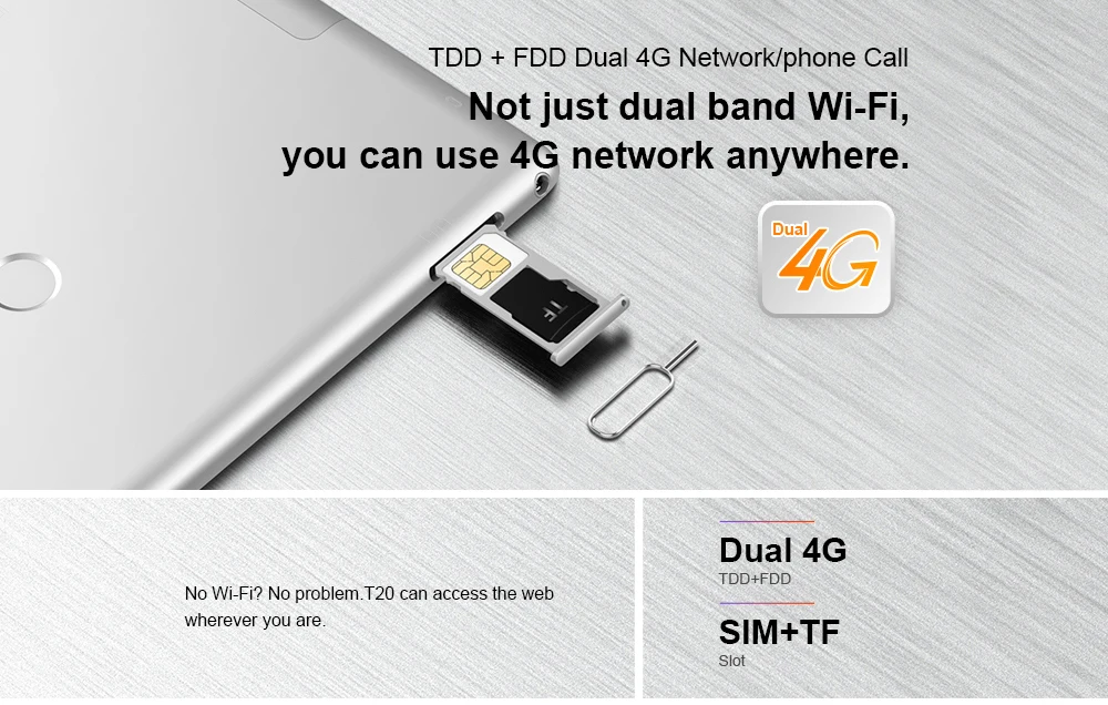 Teclast T20 4G Phablet 10,1 ''MT6797X X27 Deca Core Android 7,1 4 Гб+ 64 Гб двойной Wi-Fi планшет отпечаток пальца 13 МП Bluetooth 4,0 type-C