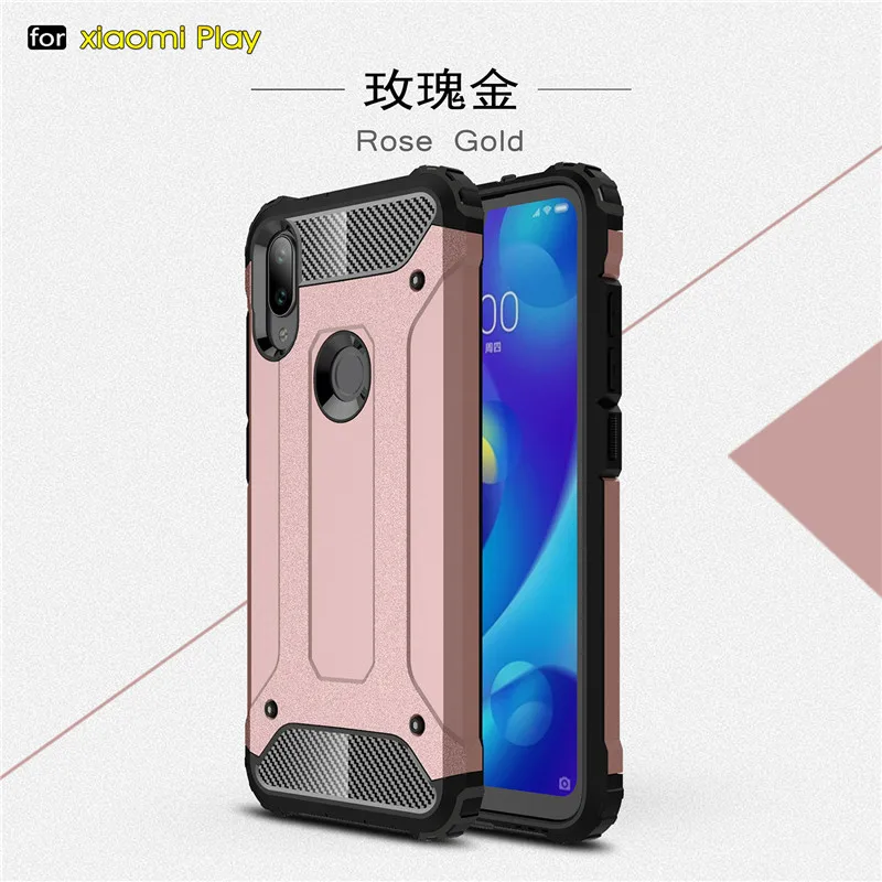 Чехол для Xiaomi Mi Play противоударный прочный армированный Жесткий силиконовый