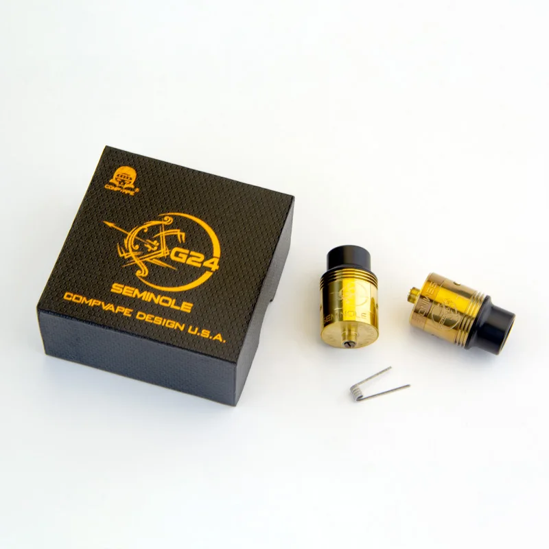 Augvape семинолов G24 RDA танк 24 мм Диаметр 6 глубиной сок хорошо 4 х Post отверстия