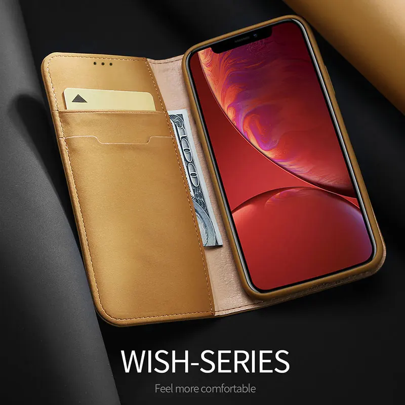 Чехол-книжка для iPhone 12 Mini 11 Pro Xs Max X XR 6 6s 7 8 Plus SE 2020 из натуральной кожи | Мобильные