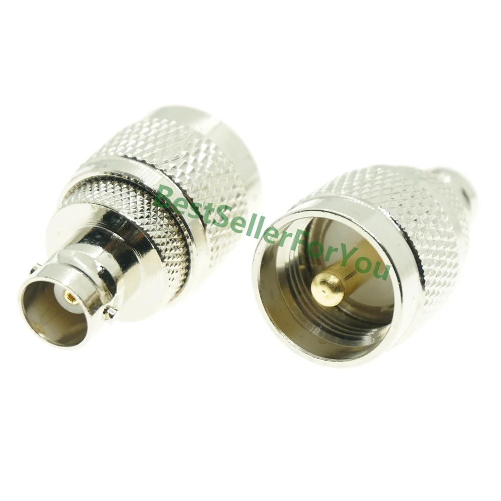 

New BNC Female Jack To UHF Male PL-259 Plug Straight RF Coax Adapter Connector