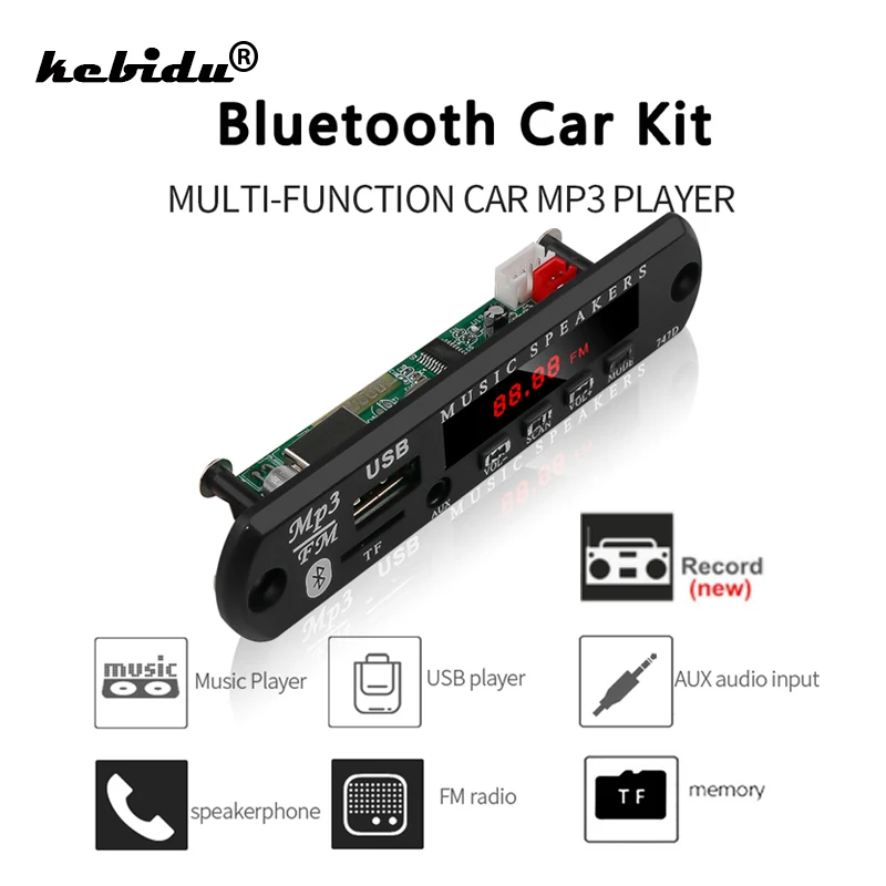 Автомобильный радиоприемник Mp3 плеер декодер доска для рисования 5V 12V громкой