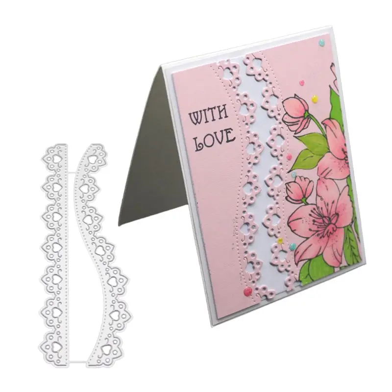 Кружево металлический Трафаретный вырубной штамп трафарет для скрапбукинга