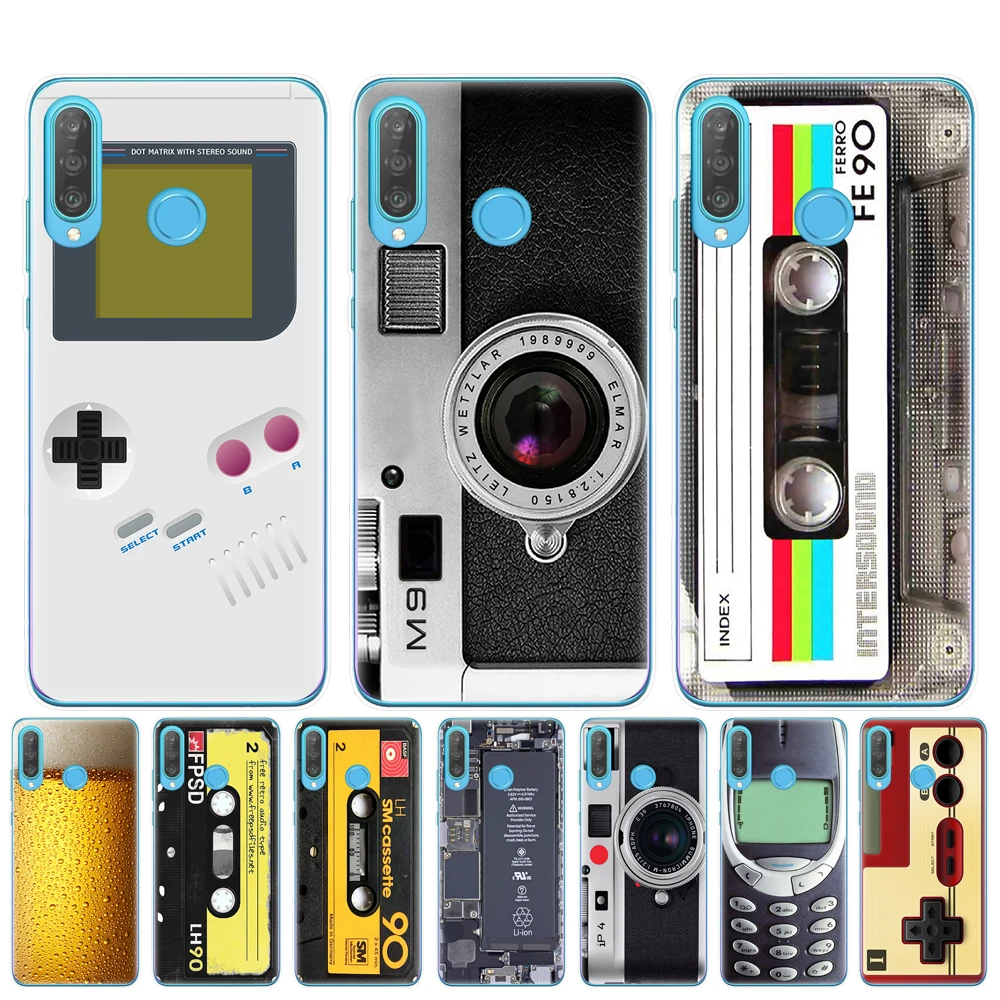 Винтажный чехол для телефона с лентой и камерой Gameboy Huawei Mate 20 P30 P20 Lite Pro P10 P9 P8 2017