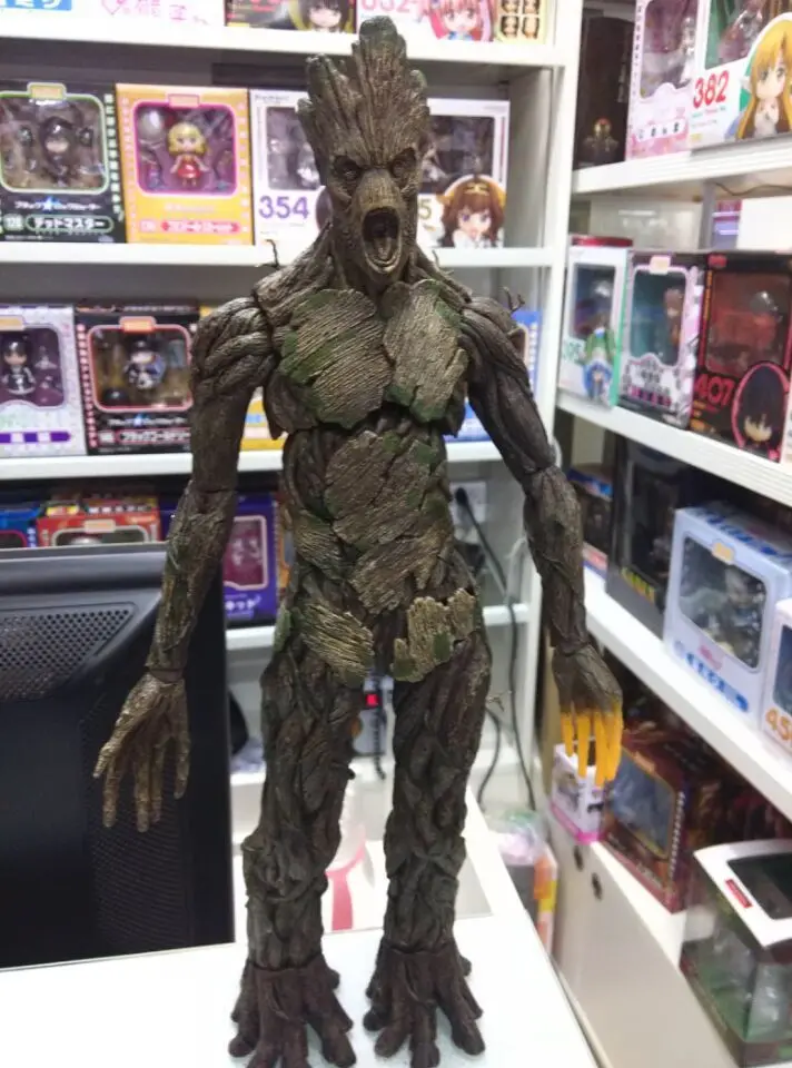 Tamanho grande Guardians Of The Galaxy Arvore Homem Мстители фигурка 40 см Groot BJD Modelo Colecao Presente com caixa de