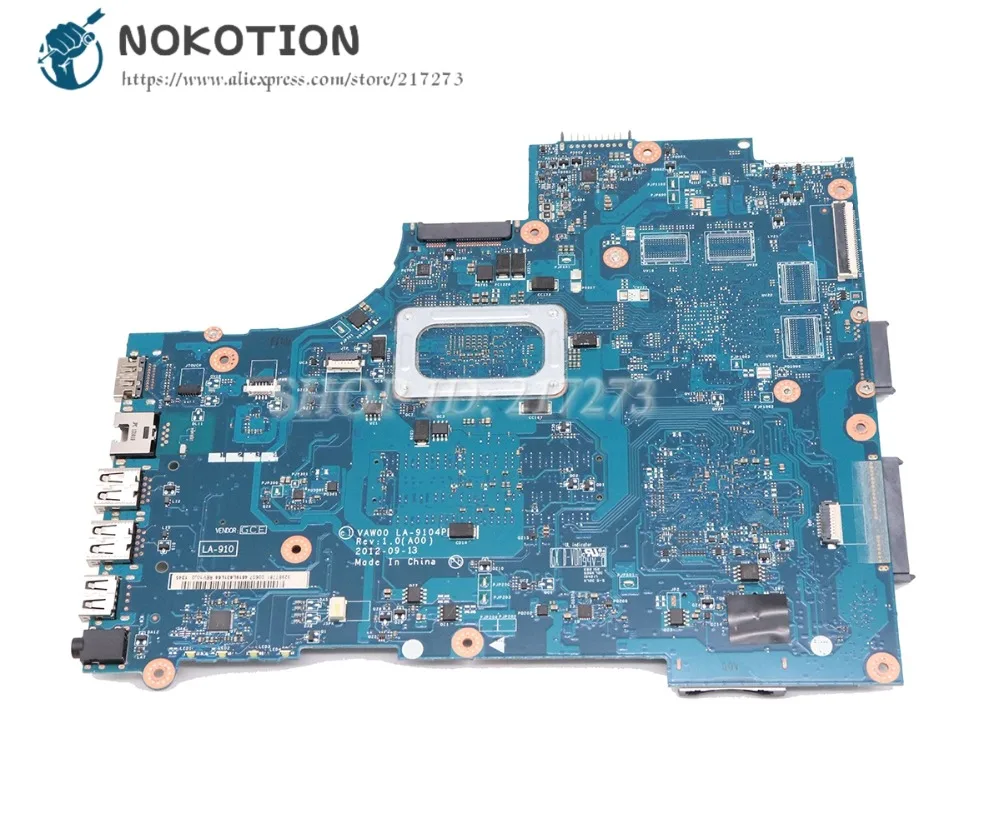 NOKOTION для dell Inspiron 3721 3521 материнская плата ноутбука VAW00 LA-9104P CN-00FTK8 00FTK8 SR0XF I3-3227U CPU HM76