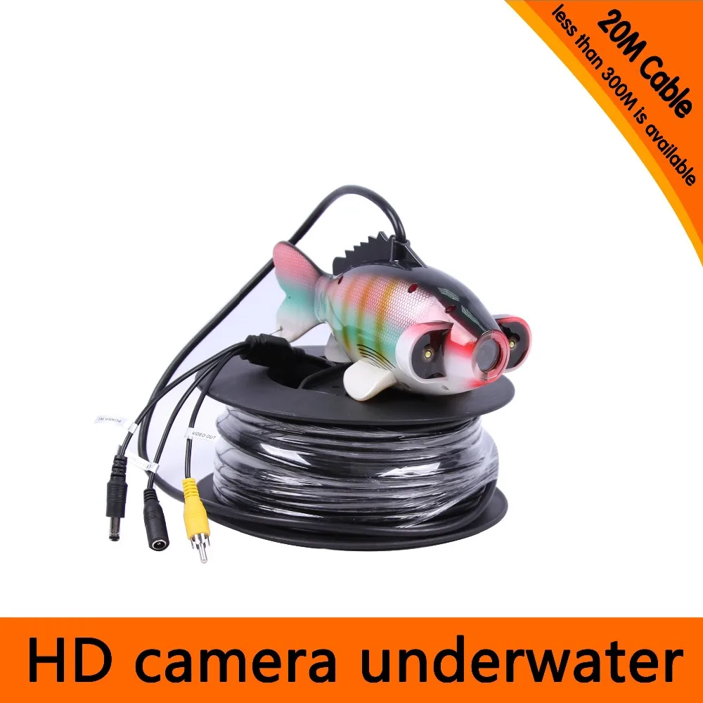 Купить (1 комплект) 20-метровый кабель, 7-дюймовый цветной монитор HD 700TVL, водонепроницаемый рыболокатор, подводная рыболовная камера, система осмотра...