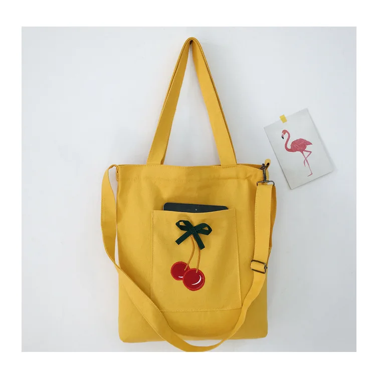 Korean Women Yellow Shoulder Bag Shopping Style Top Handle teen girl Large Cute Strawberry Handbag Crossbody Messenger Tote Bags | Багаж и