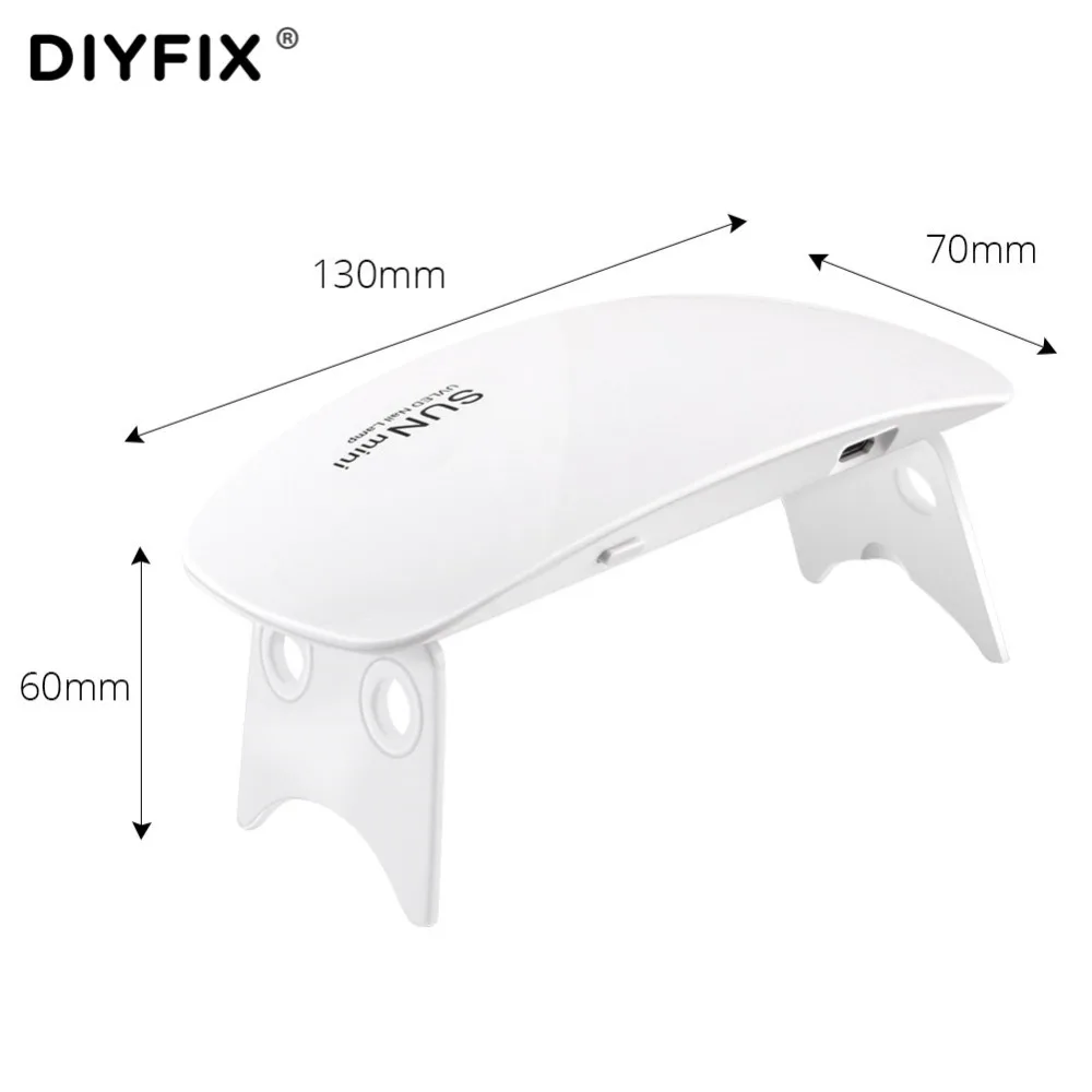 DIYFIX 6 Вт Светодиодная УФ лампа для ногтей портативный гель зеленая сушилка масла