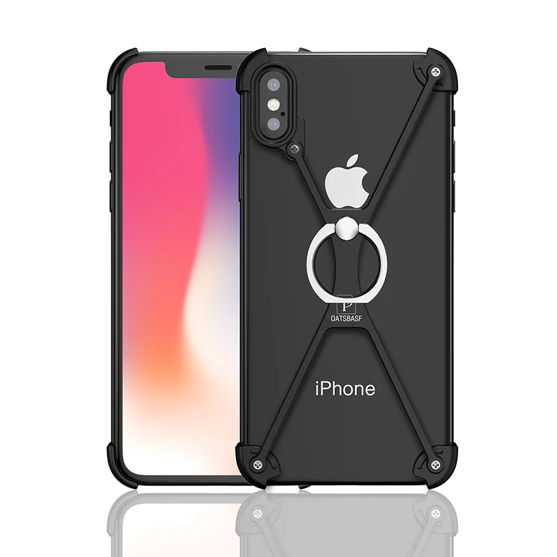 Oatsbasf x Форма чехол для iPhone X личности В виде ракушки для IPhone X корпус металлический бампер чехол для iphonex с подарком стекло Плёнки