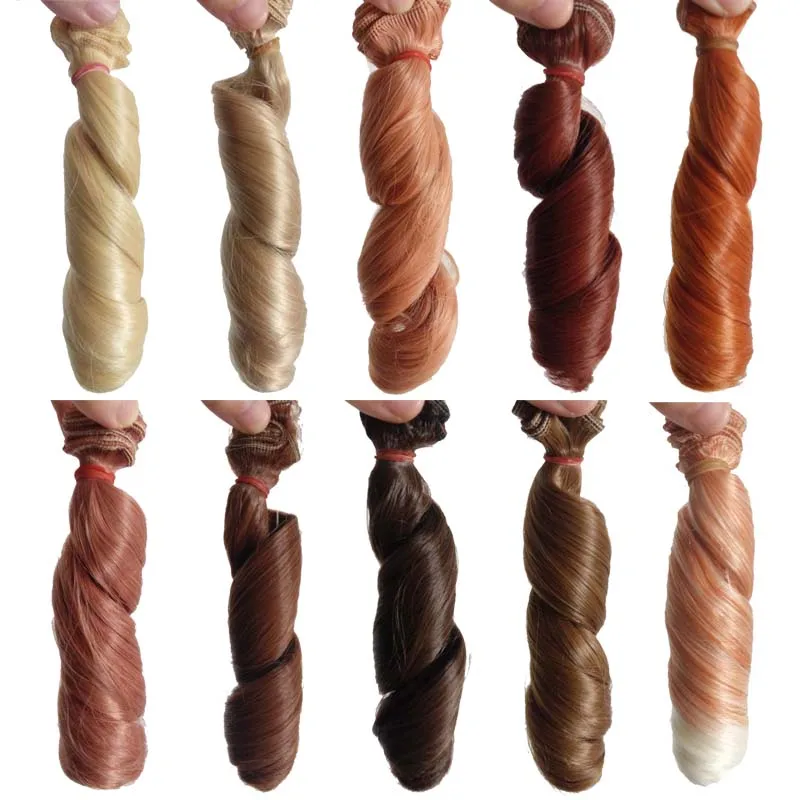

20 шт./лот оптовая продажа утолщенные куклы ручной работы 1/3 1/4 BJD SD вьющиеся парики 15*100 см