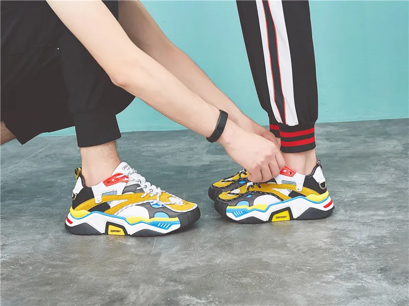 Повседневная Белая обувь; женские кроссовки на платформе; zapatos de mujer; модная брендовая обувь; chaussures femme; женская обувь из натуральной кожи; Цвет Черный