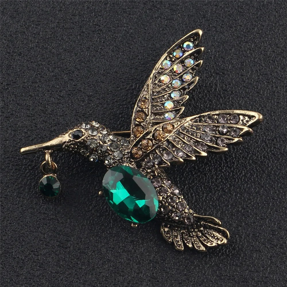 Винтажная брошь в виде птицы золотого цвета булавка для женщин и мужчин Ретро