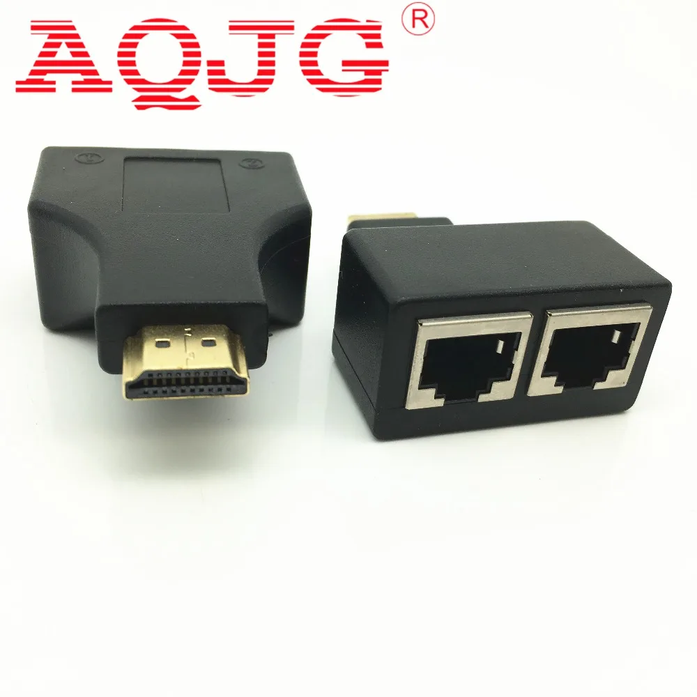 1 пара HDMI к двойным портам RJ45 сетевой кабель удлинитель по Cat5e/Cat6 кабели 1080p для HDTV