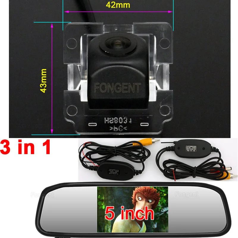 Y8031-AV-H2-50 Для Mitsubishi Outlander 2003 2004 2005 2006 2007 2008 2009 2012 назад от до заднего вида для парковки беспроводной монитор для камеры - Название цвета: Y8031-AV-H2-50