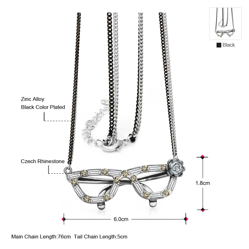 Neoglory цинковый сплав Солнцезащитные очки Дизайнерские чешские Подвески Длинные