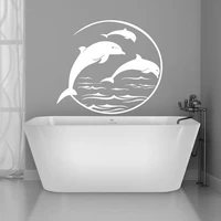 dolphin home decor sea nursery room fish bathroom wall sticker vinyl coastal beach house decals y 34