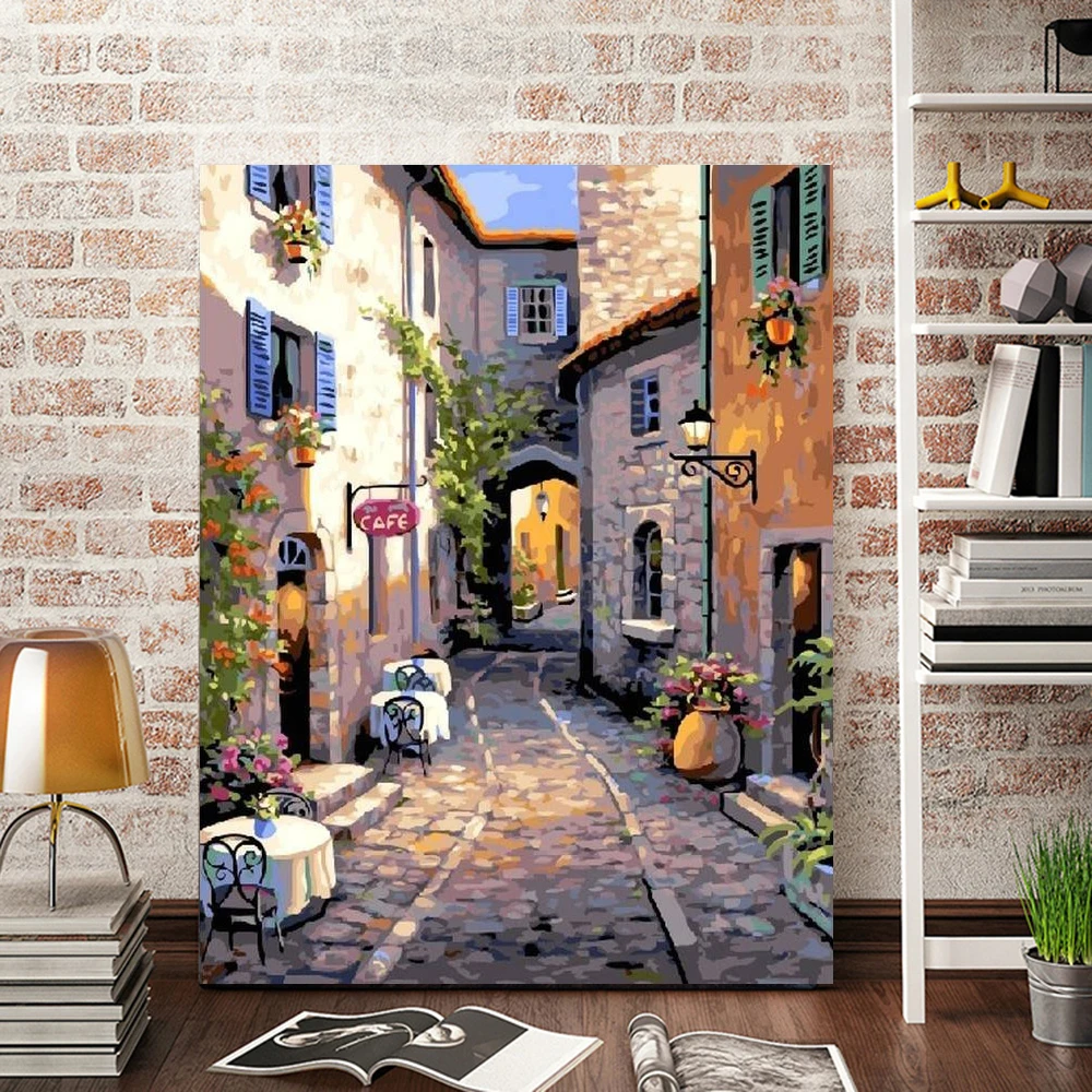 ZOOYA Алмазная Картина Пейзаж картина Новые квадратные Стразы мозаика фотографии