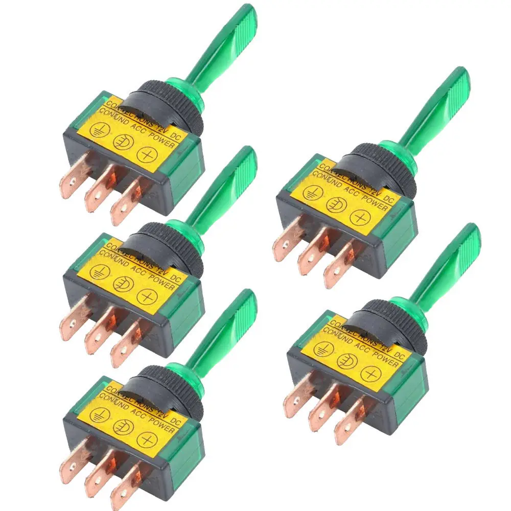 EE support 5 шт. 12 В 20A цветной светодиодный высветильник ель света Выключатель/ВКЛ. SPST