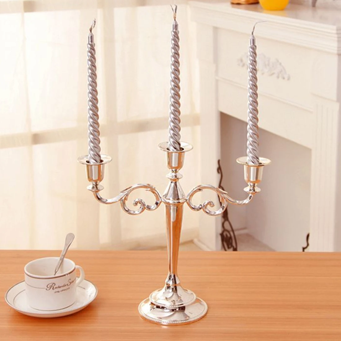 Винтажные металлические серебристые/Позолоченные Подсвечники подставка на 3/5