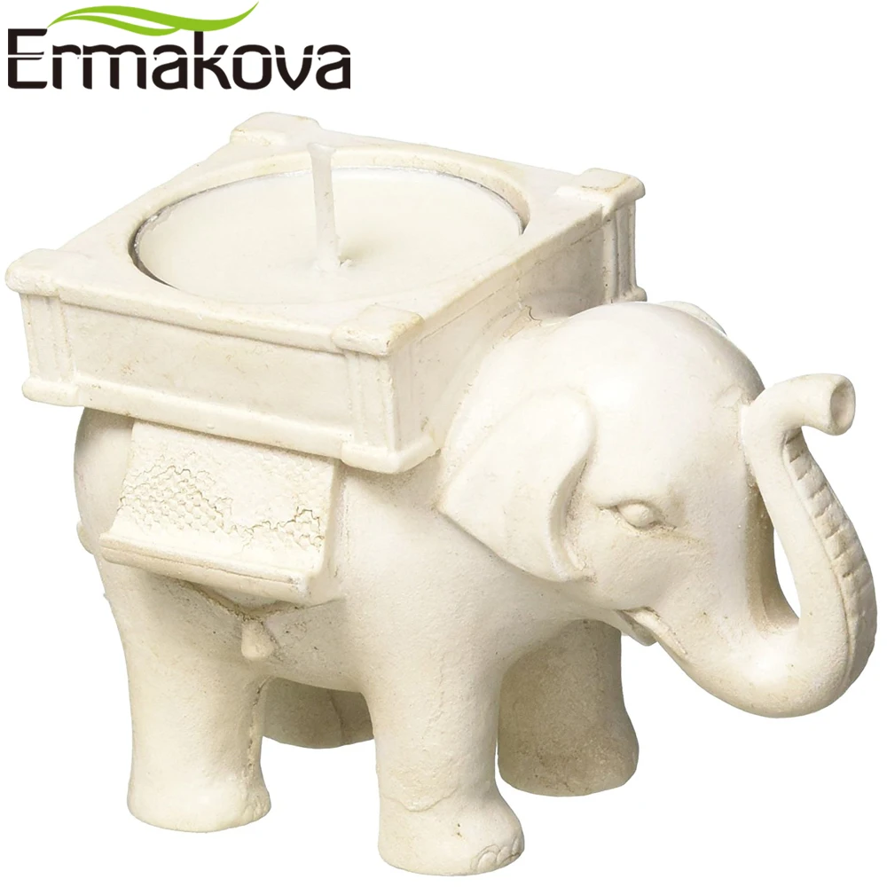 ERMAKOVA 2 шт./компл. подсвечник из смолы в виде птицы слона чайсветильник статуя