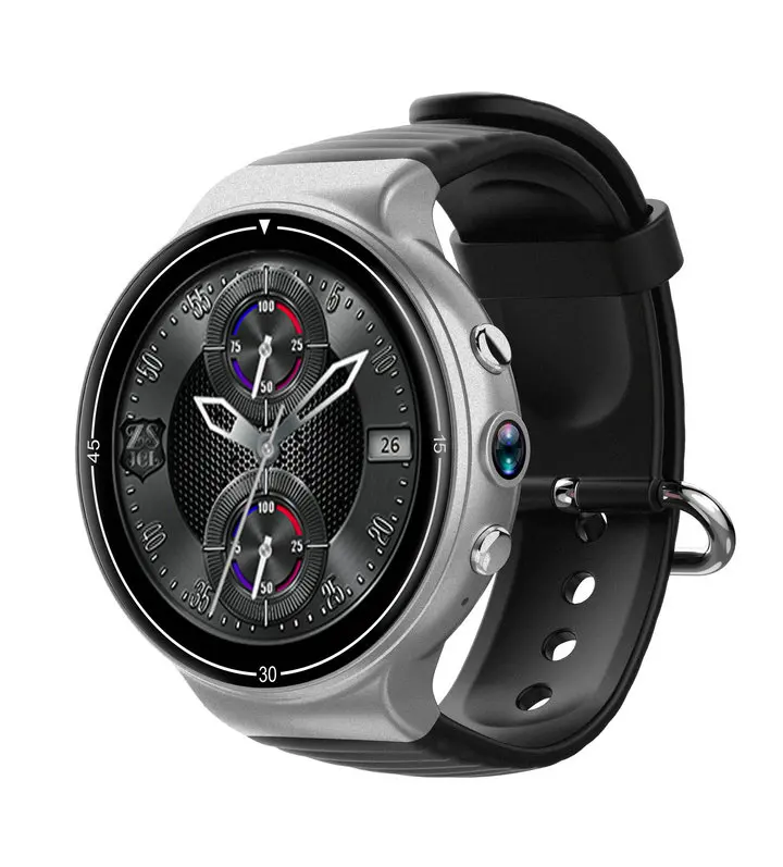 Серебристый Смарт-часы 1,3" 400*400 AMOLED дисплей экран 4G gps wifi Bluetooth smartwatch мониторинг сердечного ритма для телефонов Android IOS - Цвет: Серебристый