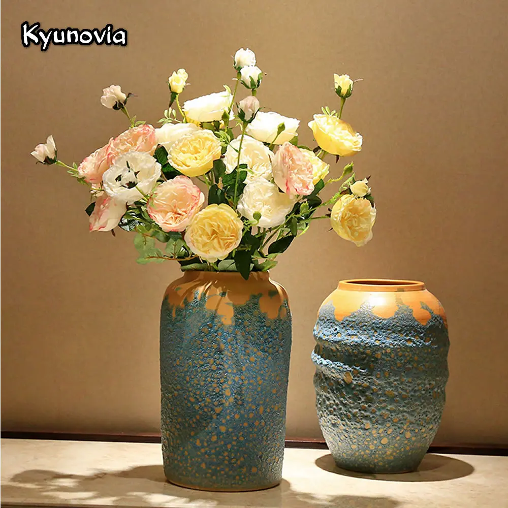 Kyunovia 50 шт. искусственная шелковая Гортензия Цветок голова шар Хризантема Свадебный путь домашний отель DIY цветок стены аксессуары KY34