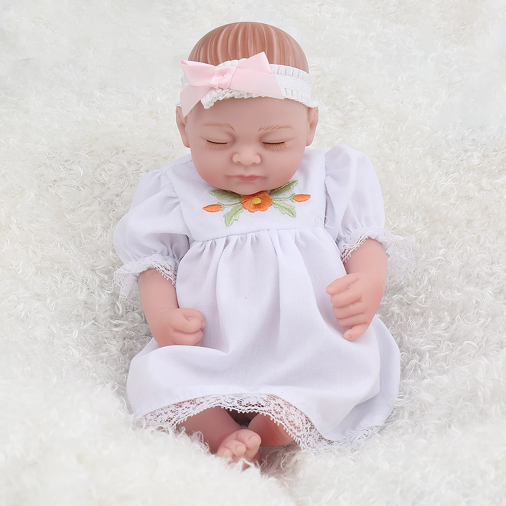 Кукла NPK Sleeping Reborn детские куклы ручной работы с белым ангелом милые 10 дюймов 25 см