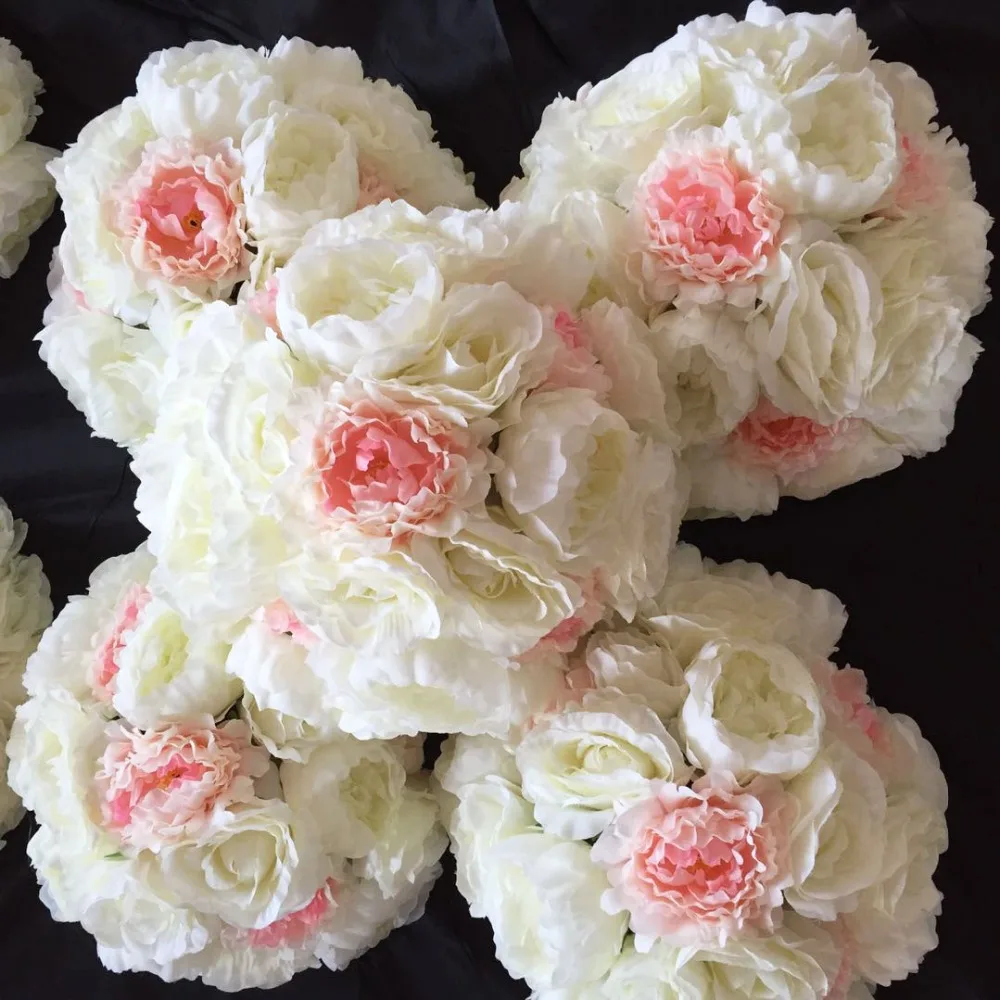

32cm 4pcs/lot half flower ball walking stand , table centerpiece stand , pillar artical silk flower decorations