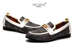 Мужские мокасины MEIJIANA, повседневные Свадебные модные вечерние Лоферы без застежек, новые кожаные туфли ручной работы