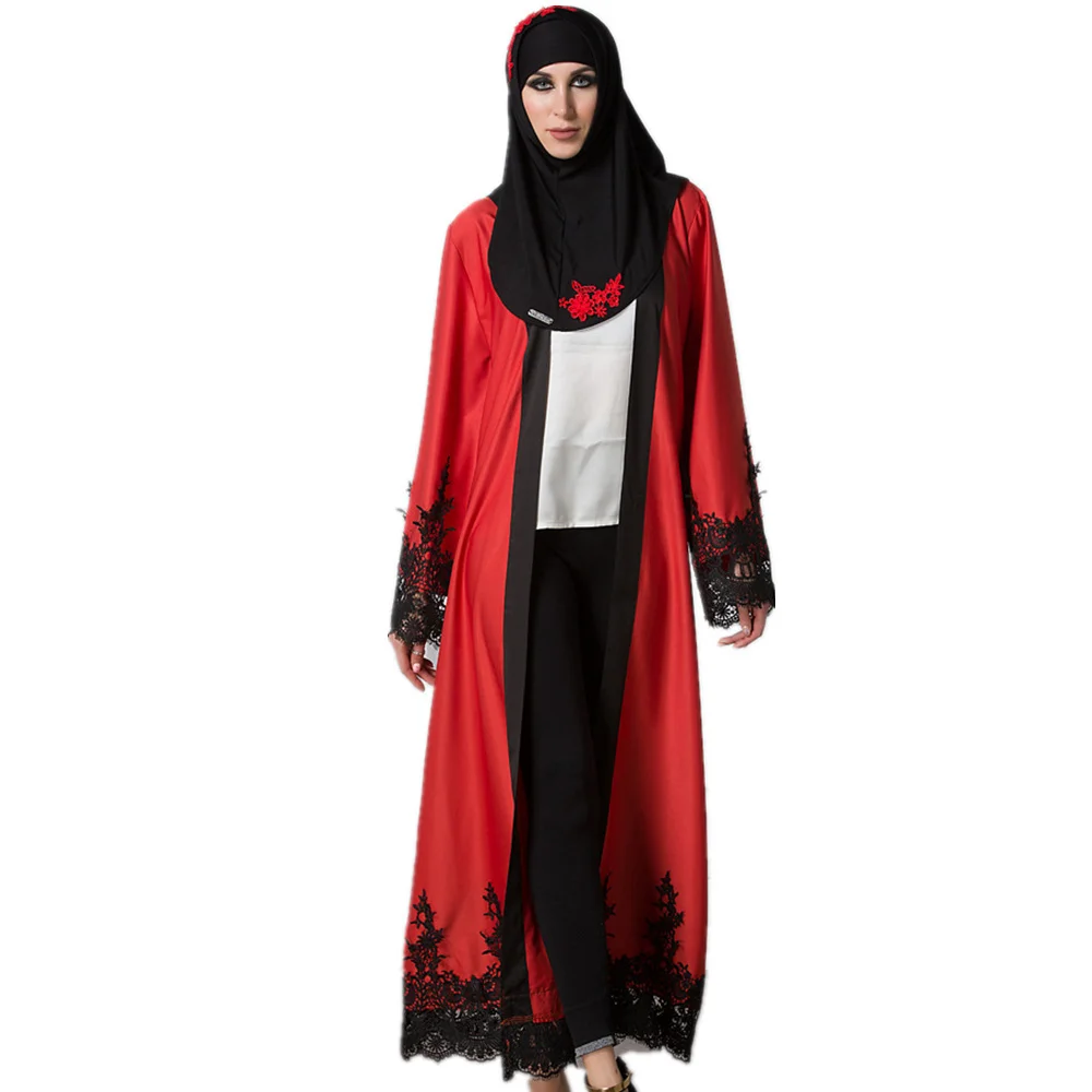 Женское винтажное длинное мусульманское платье макси красное синее весна лето