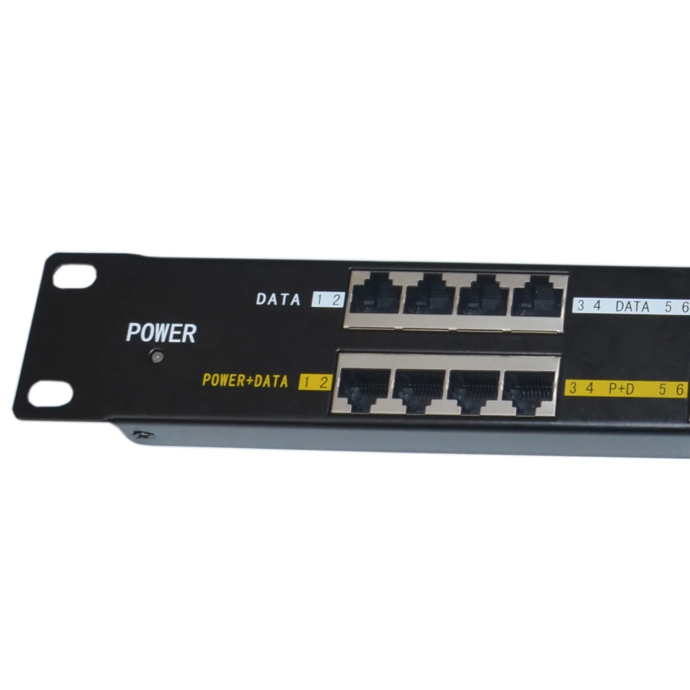 Стойка 16 портов 10/100Mbs мощность по Ethernet PoE инжектор панель для ip-камеры 802.3af