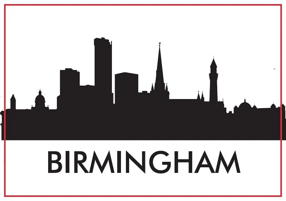 Туристические магниты 78*54*3 мм Birmingham Skyline сувенирные на холодильник 20449 | Дом и сад