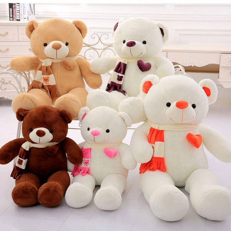 Горячие игрушки 80 см Милые мишки Тэдди с чучело шарф мишка тедди мягкие