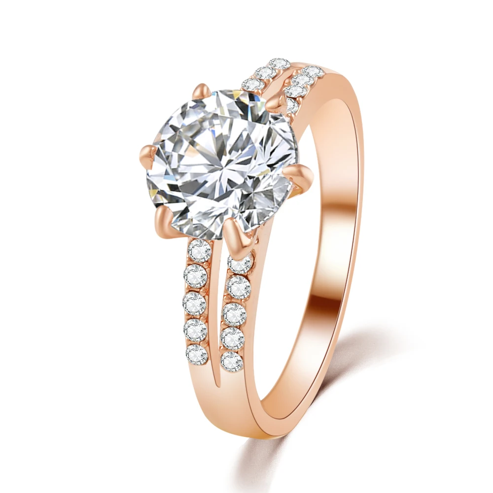 Если мне Мода дизайн золотой цвет Кристалл Кольца для Для женщин элегантный Шарм