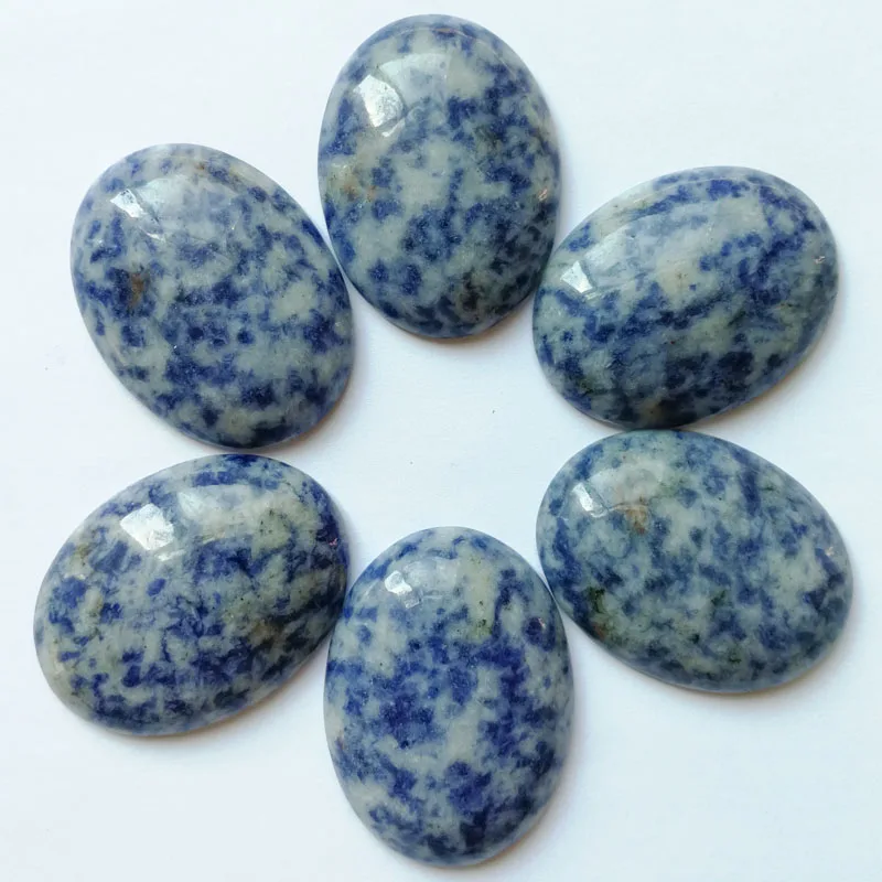 sodalite Модное Ассорти 30*40 мм натуральный овальный камень Бусины подвески смешанные Кабошон для изготовления ювелирных изделий 10 шт./лот - Цвет: sodalite